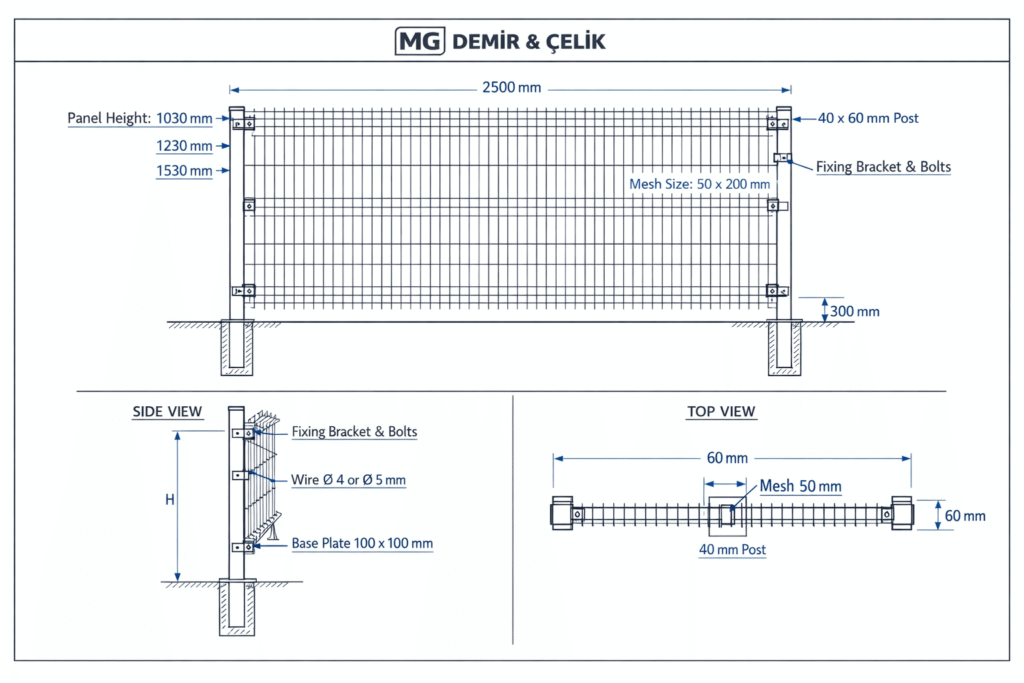 industrial-panel-fence-drawing-plan