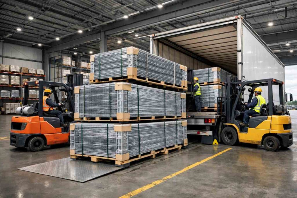 panel-fence-loading-shipment